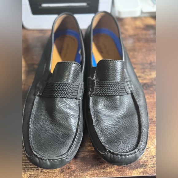 Clarks Markman Plain Black Leather Driving Loafers 11.5 M main image 8